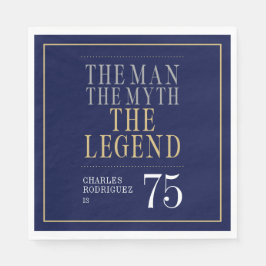 Servilleta De Papel El hombre el mito la leyenda cumpleaños 75