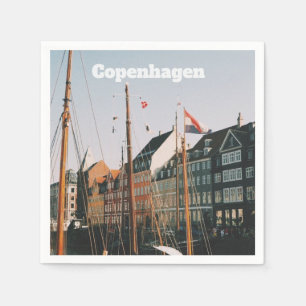 Servilleta De Papel El icónico Nyhavn, Copenhague, Dinamarca