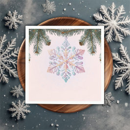 Servilleta De Papel El invierno moderno y suave, copos de nieve, Baby