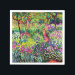 Servilleta De Papel El jardín Iris de Giverny, por Claude Monet<br><div class="desc">Por favor visite mi tienda para un diseño más interesante y más elección de color. => zazzle.com/iwheels*</div>