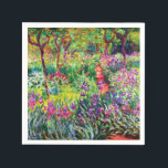 Servilleta De Papel El jardín Iris de Giverny, por Claude Monet<br><div class="desc">Por favor visite mi tienda para un diseño más interesante y más elección de color. => zazzle.com/iwheels*</div>