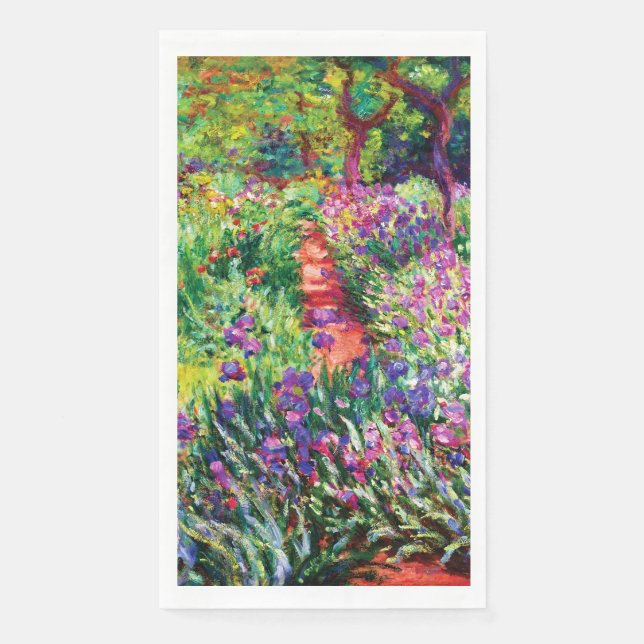 Servilleta De Papel El jardín Iris de Giverny, por Claude Monet (Anverso)