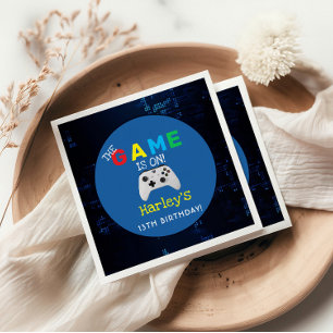 Servilleta De Papel ¡El Juego Está En Marcha! Cumpleaños del juego de