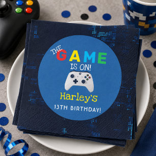 Servilleta De Papel ¡El Juego Está Encendido! Cumpleaños de Juego de V