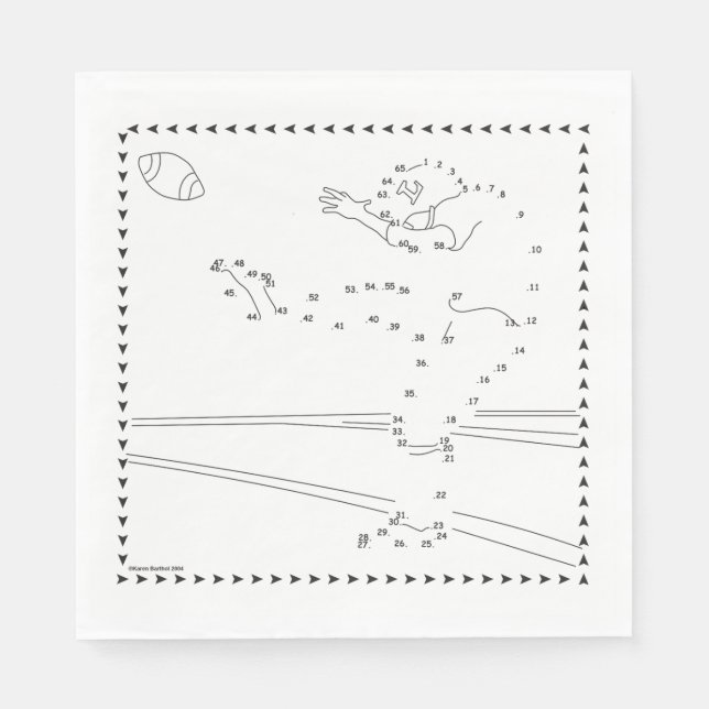 Servilleta De Papel El Kicker Del Fútbol Conecta Los Puntos (Anverso)