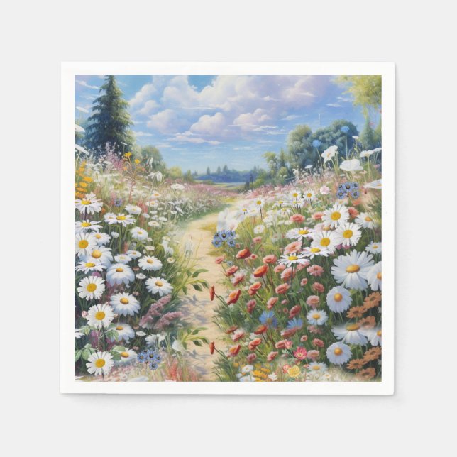 Servilleta De Papel El lenguaje de las flores (Anverso)