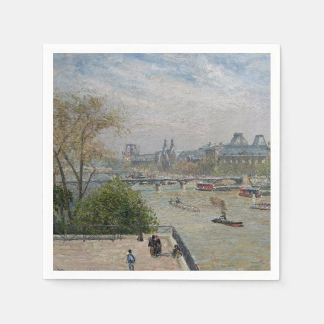 Servilleta De Papel El Louvre, la primavera de Camille Pissarro (Anverso)