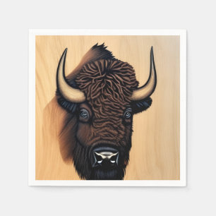 Servilleta De Papel El Majestuoso Bison - Un Símbolo De Poder Y Libert