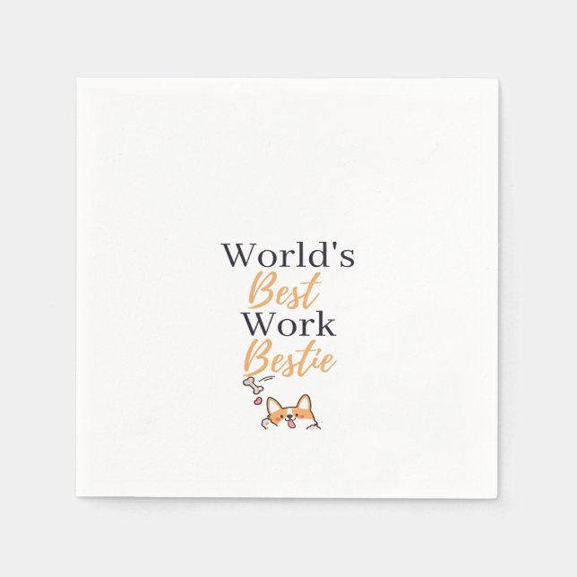 Servilleta De Papel El Mejor Coworker En El Gráfico Mundial (Anverso)