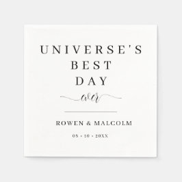 Servilleta De Papel El mejor día del mundo Boda