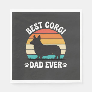 Servilleta De Papel El mejor papá Corgi Retro Perro