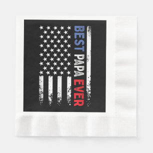 Servilleta De Papel El mejor papá del día del padre con la bandera est