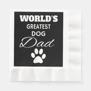 Servilleta De Papel El mejor perro del mundo con camiseta de papá, ama