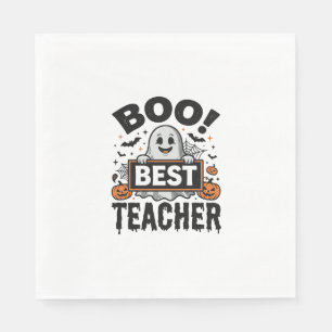 Servilleta De Papel El Mejor Profesor Vintage Diseño de Halloween Boo