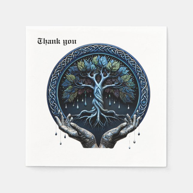 Servilleta De Papel El místico árbol celta de la vida (Anverso)