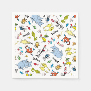 Servilleta De Papel El mundo del patrón de Dr. Seuss