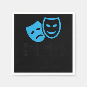 Servilleta De Papel El mundo es un teatro de escena máscaras de actor 