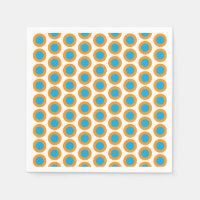 El Naranja azul brillante Polka Dots Funky moderno