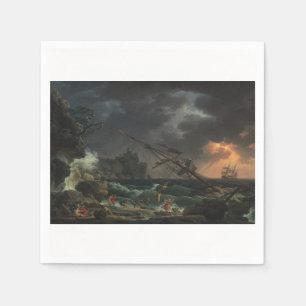 Servilleta De Papel El Naufragio de Claude-Joseph Vernet