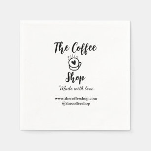 Servilleta De Papel El negocio de redes sociales de la tienda de café