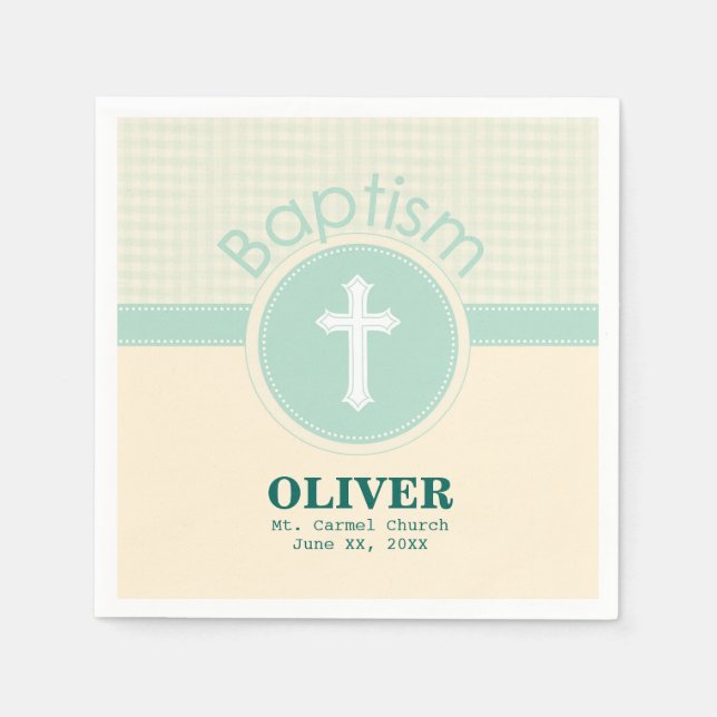 Servilleta De Papel El niño del bautismo de Dios, el género Neutral Ve (Anverso)