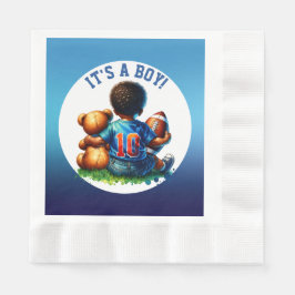 Servilleta De Papel El niño del fútbol y el Baby Shower de Teddy es un
