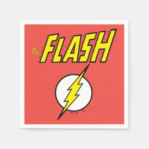 Servilleta De Papel El nombre de The Flash y el logotipo del rayo