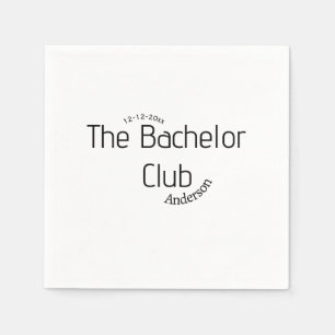 Servilleta De Papel el nombre del club de soltero año elegante curvy d