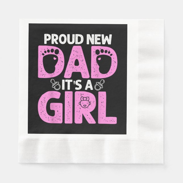 Servilleta De Papel El nuevo regalo de papá divertido para hombres es  (Anverso)