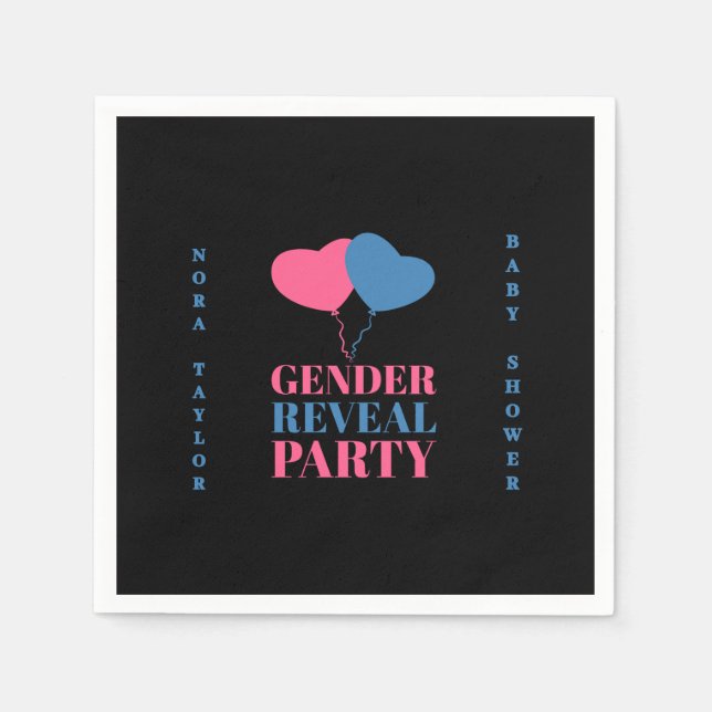 Servilleta De Papel "¿Él o Ella? ¿Qué será el bebé?" (Anverso)