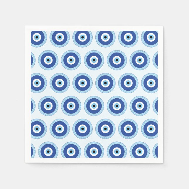 Servilleta De Papel El Ojo Malvado Griego En La Clave Griega (Anverso)