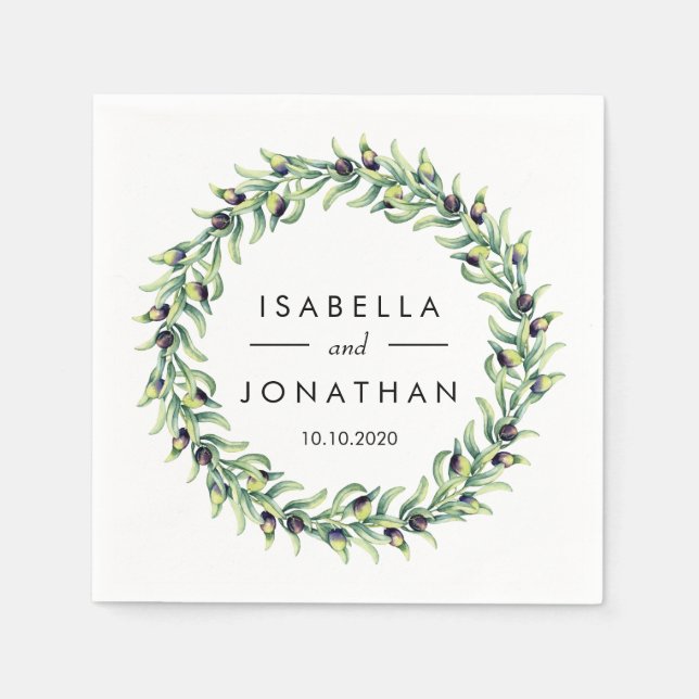 Servilleta De Papel El Olivar | Personalizado de bodas rusos (Anverso)