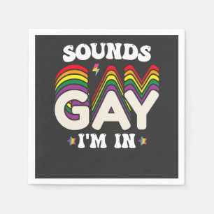 Servilleta De Papel El Orgullo LGBT Groovy me suena gay