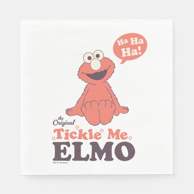 Servilleta De Papel El Original Tickle Me Elmo (Anverso)