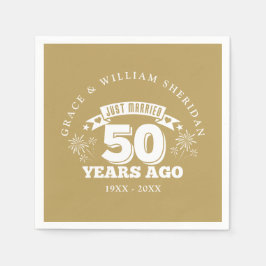 Servilleta De Papel El oro acaba de casarse con el 50 aniversario del 