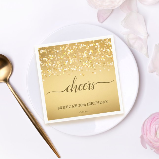 Servilleta De Papel El oro dorado enciende la fiesta de cumpleaños per (Subido por el creador)