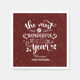 Servilleta De Papel El oro La época más maravillosa del año Monograma