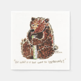 Servilleta De Papel El Oso Contempla la Hibernación