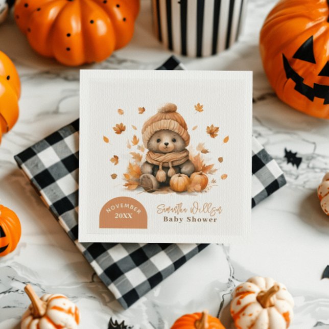 Servilleta De Papel El Oso De Teddy Cae Enamorado Calabaza Naranja (Subido por el creador)