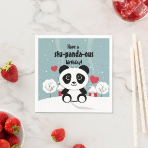 Servilleta De Papel El oso panda nieve lindo niños kawaii cumpleaños p