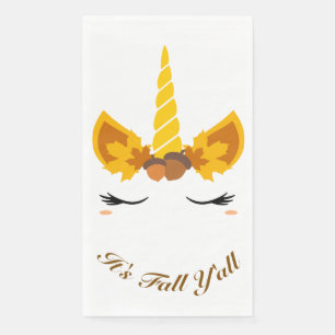 Servilleta De Papel El otoño es un Fiesta unicornio