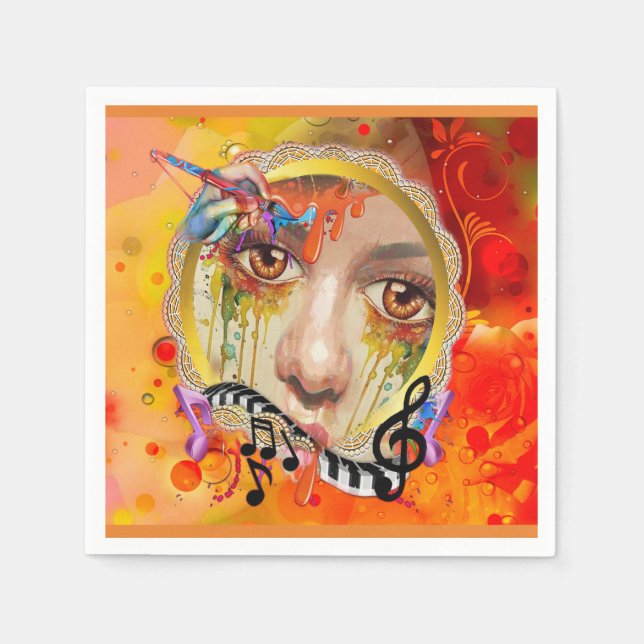 Servilleta De Papel El palet artístico (Anverso)