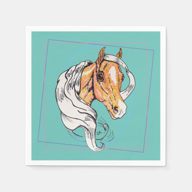 Servilleta De Papel El Palomino (verde azulado) (Anverso)