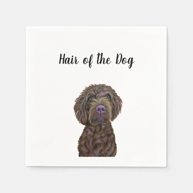 Servilleta De Papel "El pelo del perro" Boda Cocktail Napkins (Anverso)