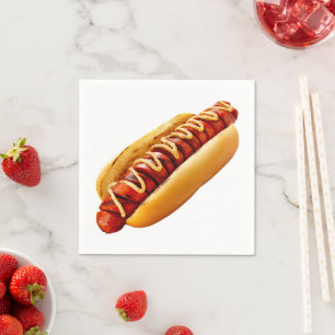 Servilleta De Papel El perro caliente de SlipperyJoe enclavado en un m