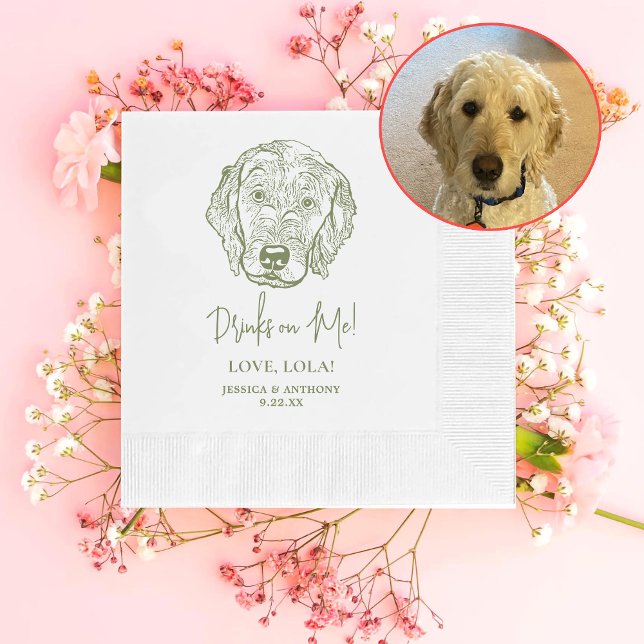Servilleta De Papel El perro de Labradoodle bebe a mí de forma persona (Subido por el creador)