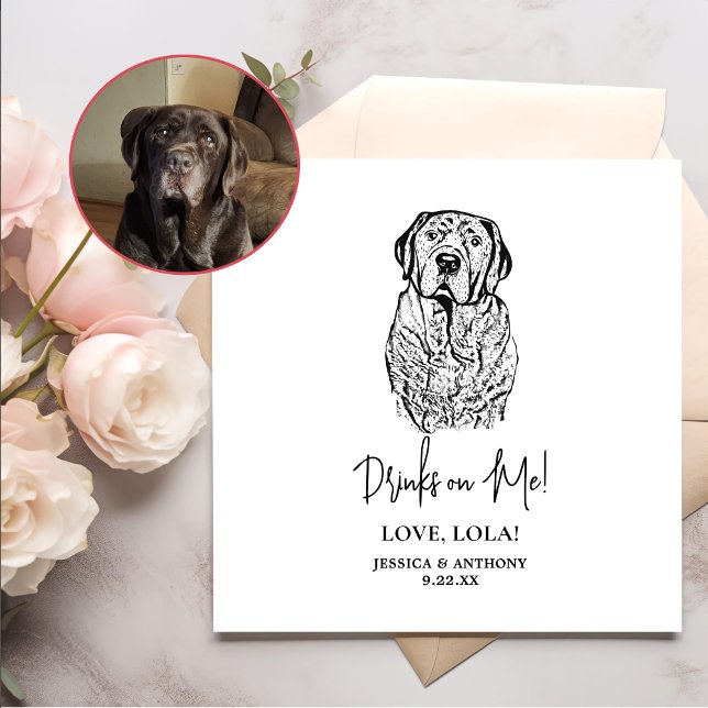 Servilleta De Papel El perro de Labrador me toma bebidas personalizada (Subido por el creador)