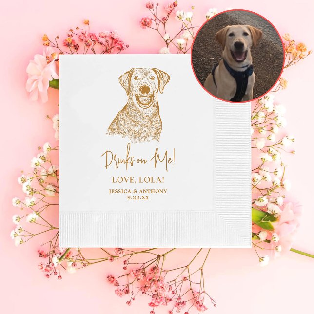 Servilleta De Papel El perro de Labrador me toma bebidas personalizada (Subido por el creador)