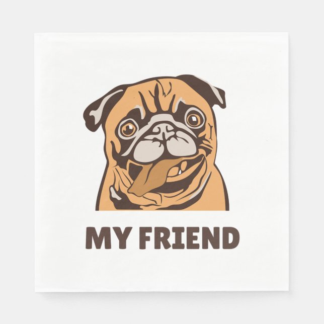Servilleta De Papel El perro es mi amigo (Anverso)