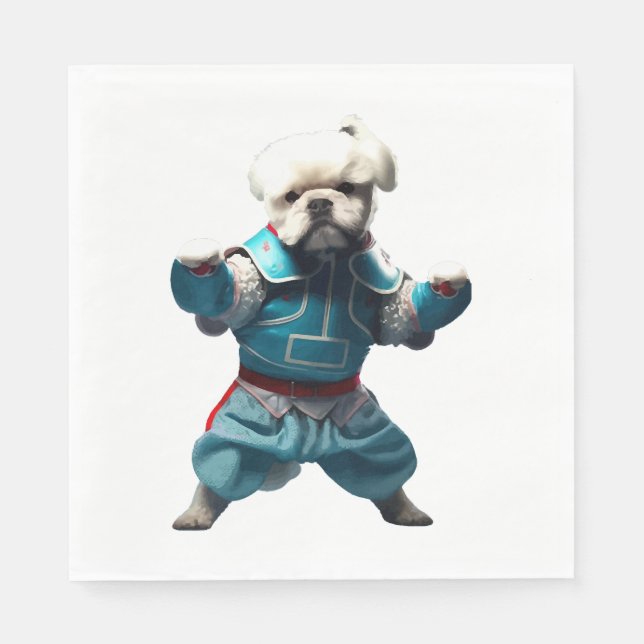 Servilleta De Papel El perro sabe que Karate se transformó (Anverso)